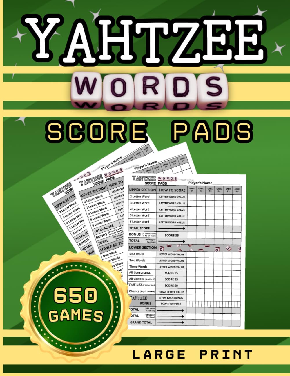 YAHTZEE WORDS SCORE PADS: 100+ Score Sheets for Yahtzee Words Game – Keep Your Game Night Fun and Stress-Free! baixar o livro de graça