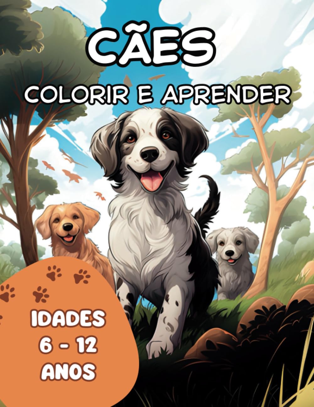 Cães: Colorir e Aprender (Portuguese Edition): Livro para Colorir e Aprender sobre Cães para idades de 6 a 12 anos baixar o livro de graça