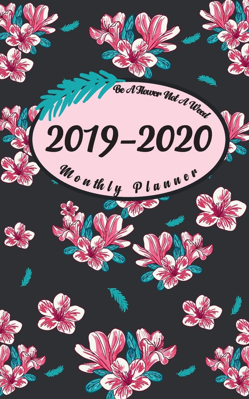 ler totalmente F4 Monthly Planner Blooming Flowers: Two Year - Monthly Calendar Planner 5 x 8'' - 24 Months For Academic Agenda Schedule Organizer