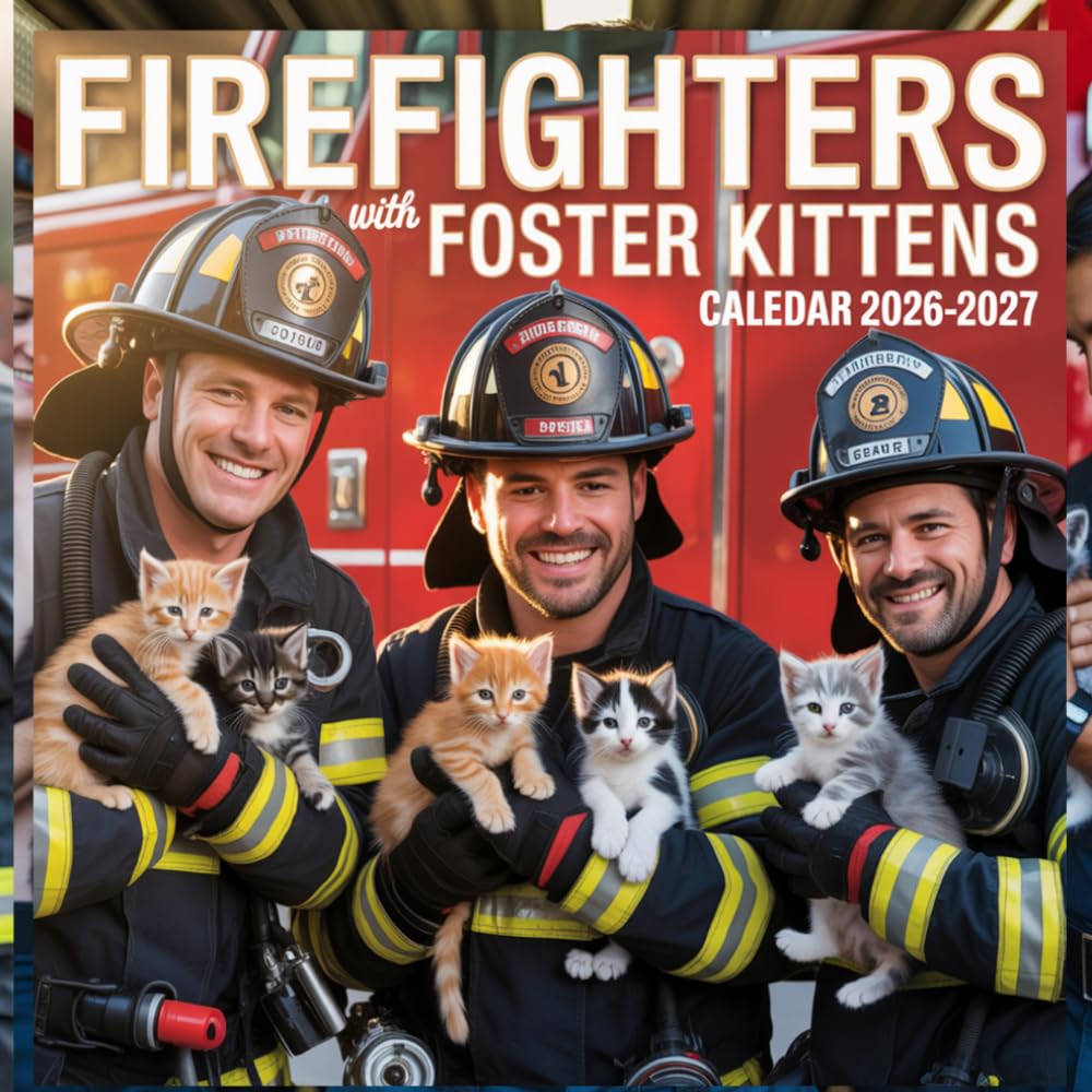 ler totalmente Firefighters with Foster Kittens calendar 2026 2027: A Touching Photographic Celebration of Brave Firefighters, Tiny Foster Kittens, and the Heartwarming Rescue Bonds That Brighten Every Month