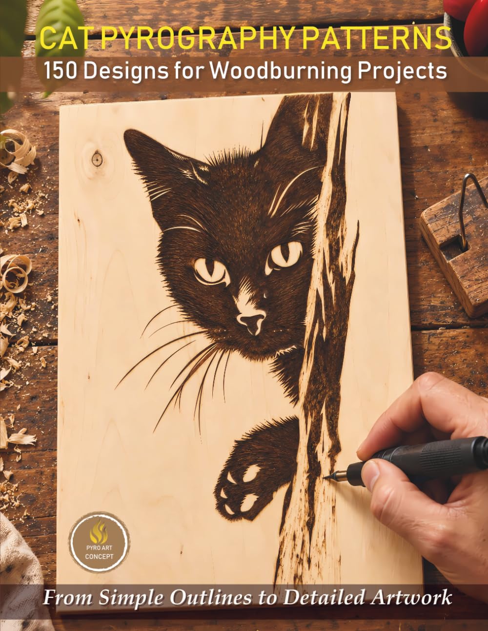 Cat Pyrography Patterns: 150 Designs for Woodburning Projects: Traceable Templates from Simple Outlines to Realistic Artwork for Beginners and Experienced Artists baixar o livro de graça