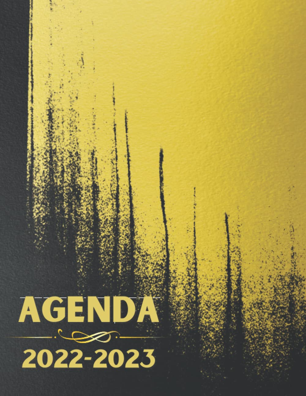 Agenda 2022 2023: Planificateur simple et pratique -idéal pour prendre de notes-1 semaine sur 2 pages: avec planification mensuelle-couverture or fond noir (French Edition) baixar o livro de graça
