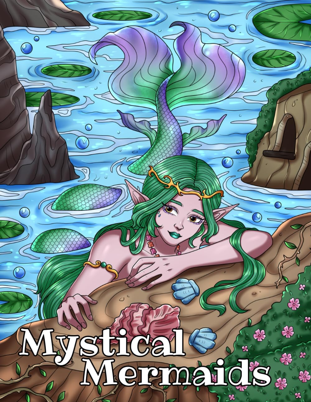Mystical Mermaids: A Coloring Book Featuring Beautiful Fantasy Mermaids Under The Sea for Adults, Women, Teens, and Kids for Relaxation and Stress-Relief baixar o livro de graça