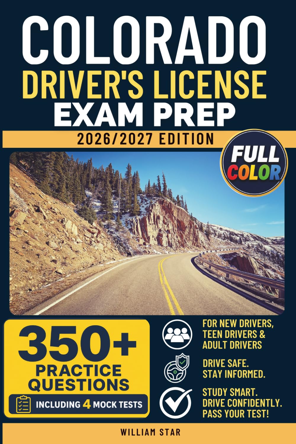 Colorado Driver's License Exam Prep: Study Guide, Road Signs & Practice Tests to Help You Pass the Written Knowledge Test (FULL COLOR DMV PREP SERIES) baixar o livro de graça