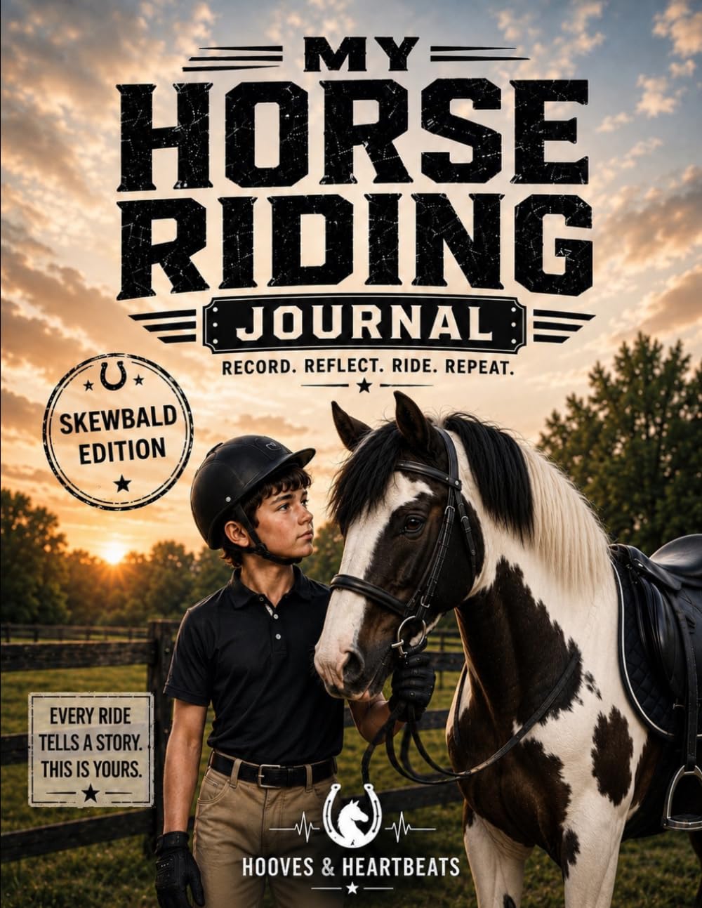 ler totalmente My Horse Riding Journal: For Boys Aged 4-12 - Skewbald Horse Edition