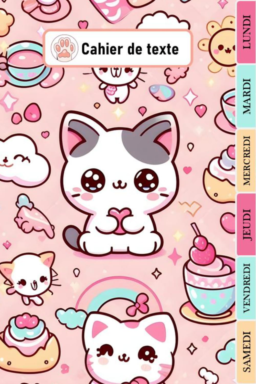 capítulo por capítulo baixar CAHIER DE TEXTE 2026-2027: Kawaii Chat pour enfant en Primaire - Intérieur en Couleurs - Pour bien organiser et planifier votre année scolaire (French Edition)