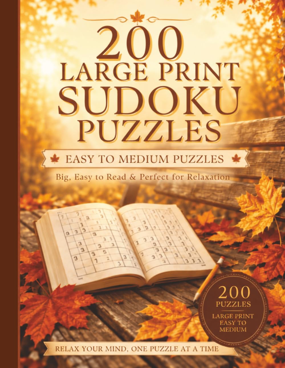 ler totalmente 200 Large Print Sudoku Puzzles: Easy to Medium Sudoku Book for Adults & Seniors | Relaxing Brain Games for Stress Relief, Mental Focus & Everyday Enjoyment