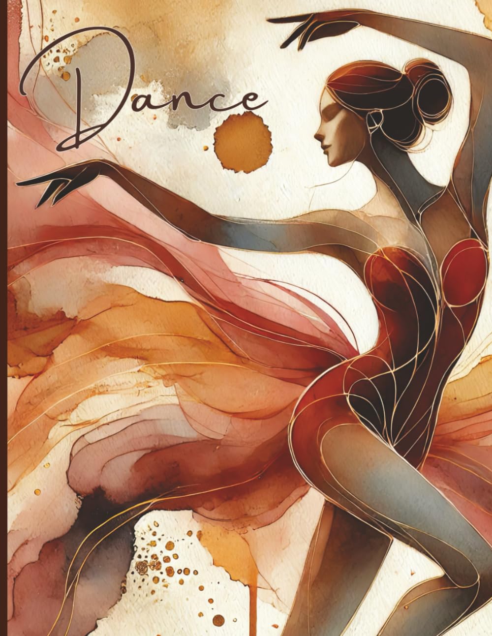 ler totalmente Gorgeous Dance Notebook in Burnt Orange and Golden Sunset Colors: Journal for Dances and Choreographers | Lined 8.5x11 | 150 Pages | Ballet Dance... Dance Teachers and Dance Students Paperback