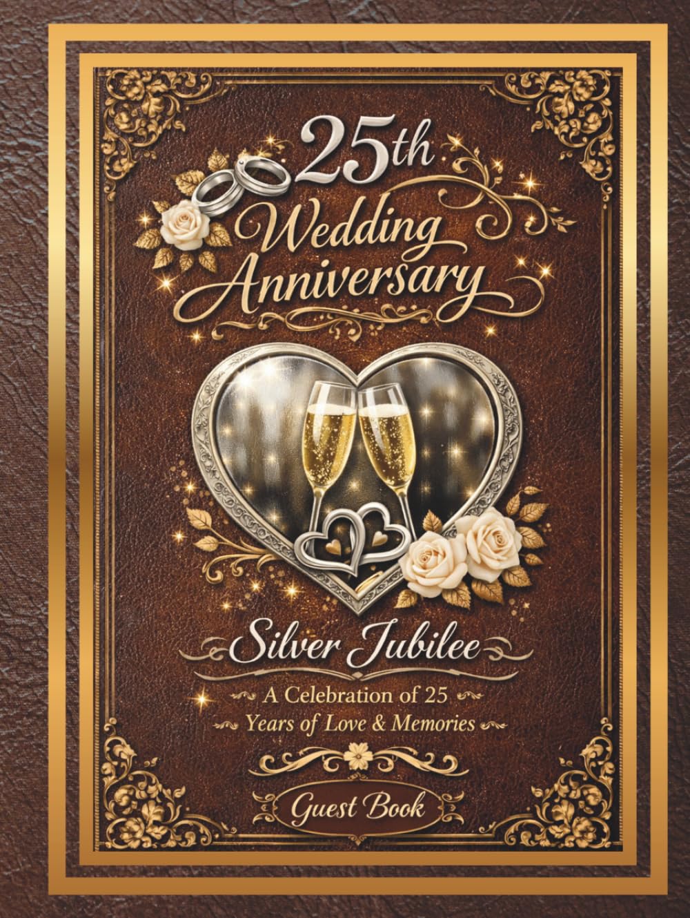 ler totalmente 25th Wedding Anniversary Memory Book: A nice keepsake of Silver Anniversary celebration, Guest Book for warm messges from family anf friends