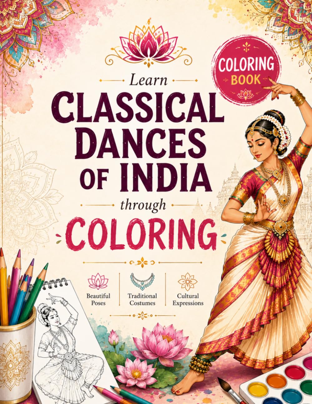 capítulo por capítulo baixar Learn classical dances of India through coloring (EXPLORE INDIA)