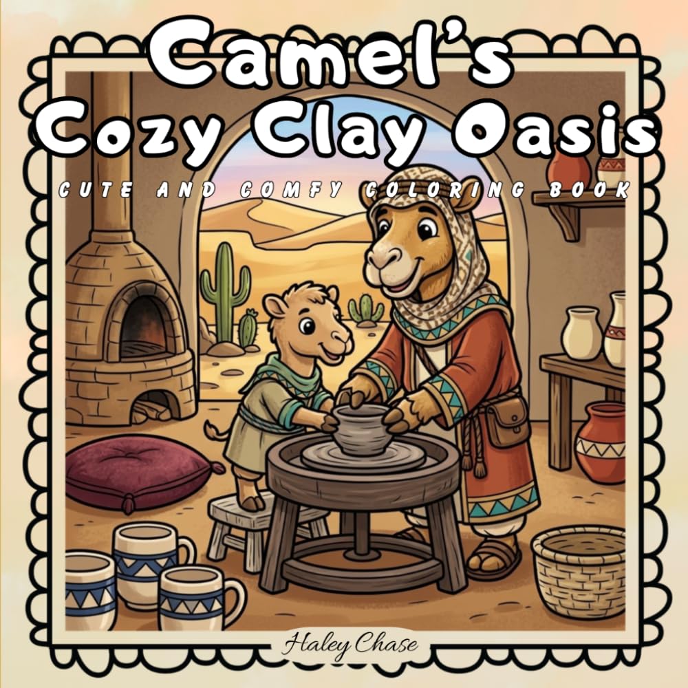Camel’s Cozy Clay Oasis: A Cute Kawaii Desert Pottery Coloring Book for Adults with Adobe Studios, Chunky Cacti, and Relaxing Oasis Scenes (Cute and Comfy Coloring Book) baixar livro de graça