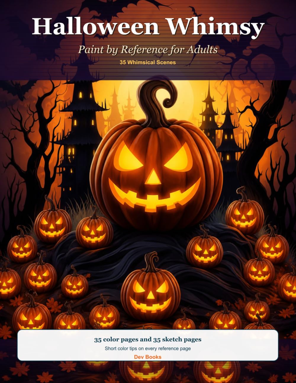 Halloween Whimsy: Paint by Reference for Adults: 35 Whimsical Halloween Scenes with Color Guides and Sketch Pages baixar livro de graça