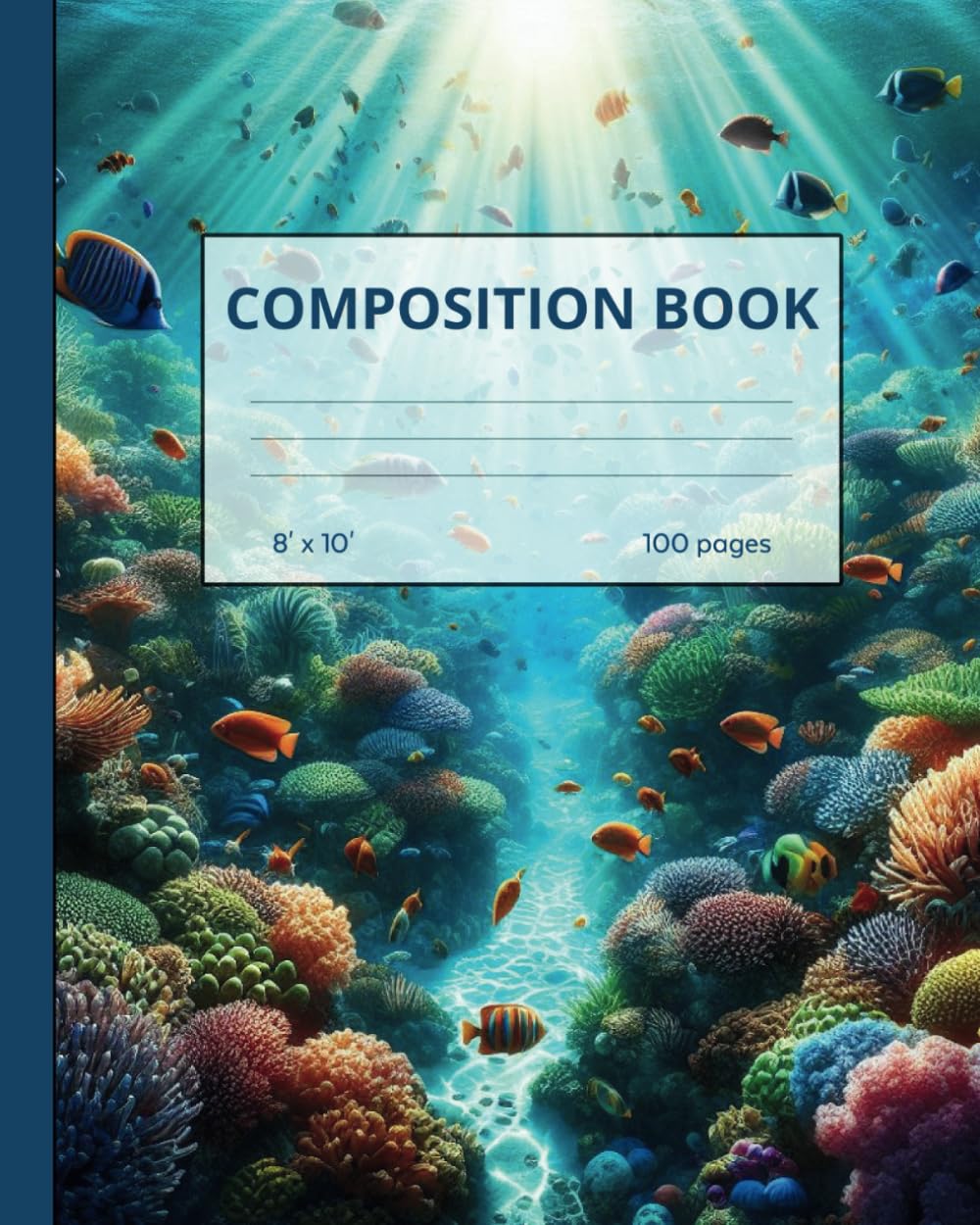 Composition Notebook: Sea Life Underwater fish Illustration | Journal For College, Students, School, Work, Office | Wide Lined baixar o livro de graça