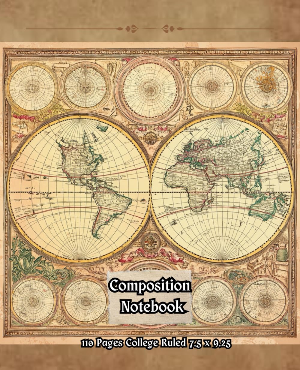 capítulo por capítulo baixar Retro Old World Map Aged Paper Looking Style Cover Composition Notebook: Vintage Historical Style Cover with 110 Pages College Ruled for Home and Work, School, College, University