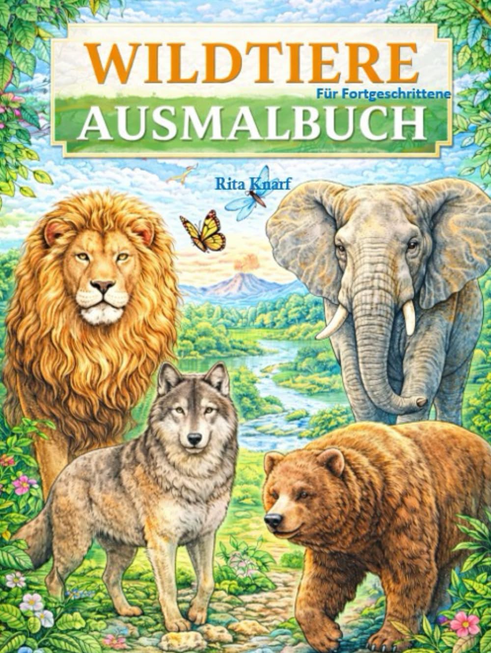 ler totalmente Ausmalbuch Wildtiere für Jugendliche und Erwachsene: 56 Ausmalbilder auf Einzelblatt um den Farbdurchdruck zu vermeiden (German Edition)