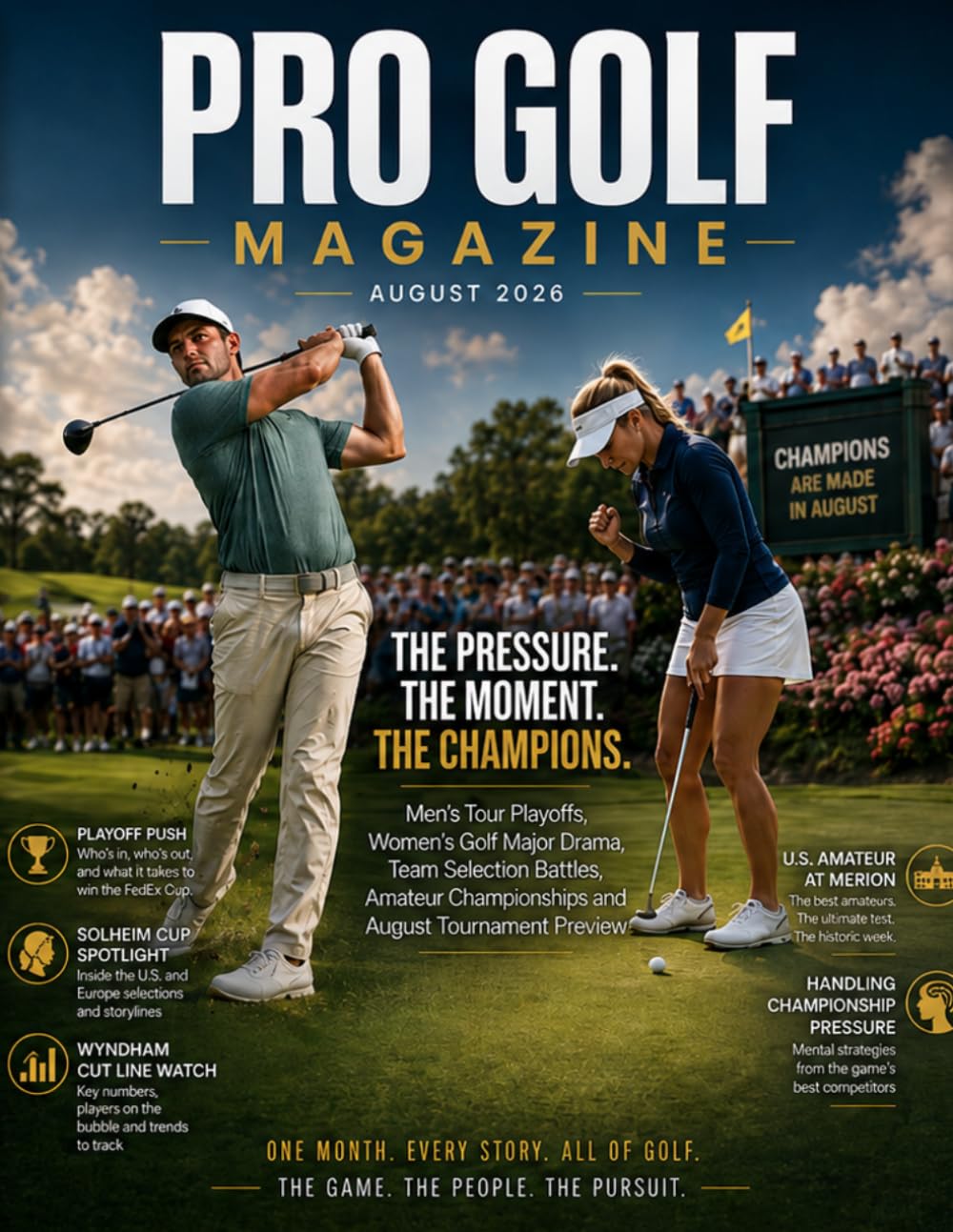 capítulo por capítulo baixar PRO GOLF MAGAZINE- AUGUST 2026: Men's Tour Playoffs, Women's Golf Major Drama, Team Selection Battles, Amateur Championship and August Tournament Preview