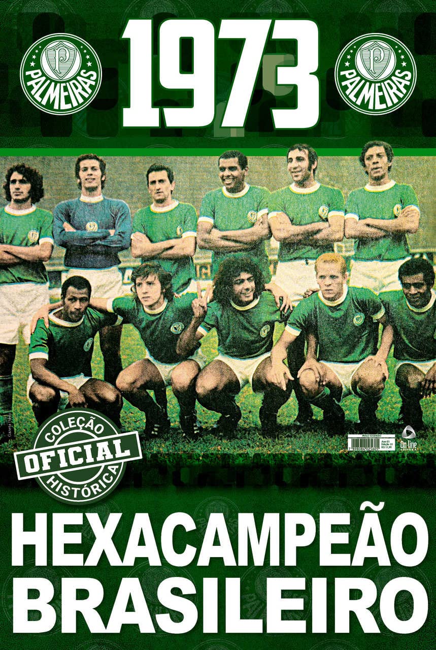 ler totalmente Coleção Oficial Histórica Palmeiras Edição 10 - Pôster Brasileiro 1973