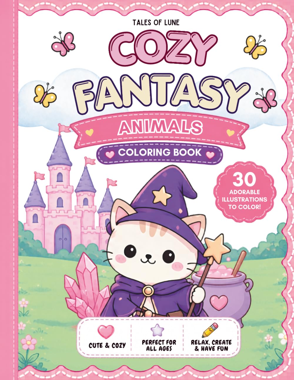 ler totalmente Cozy Fantasy Animals: Coloring Book