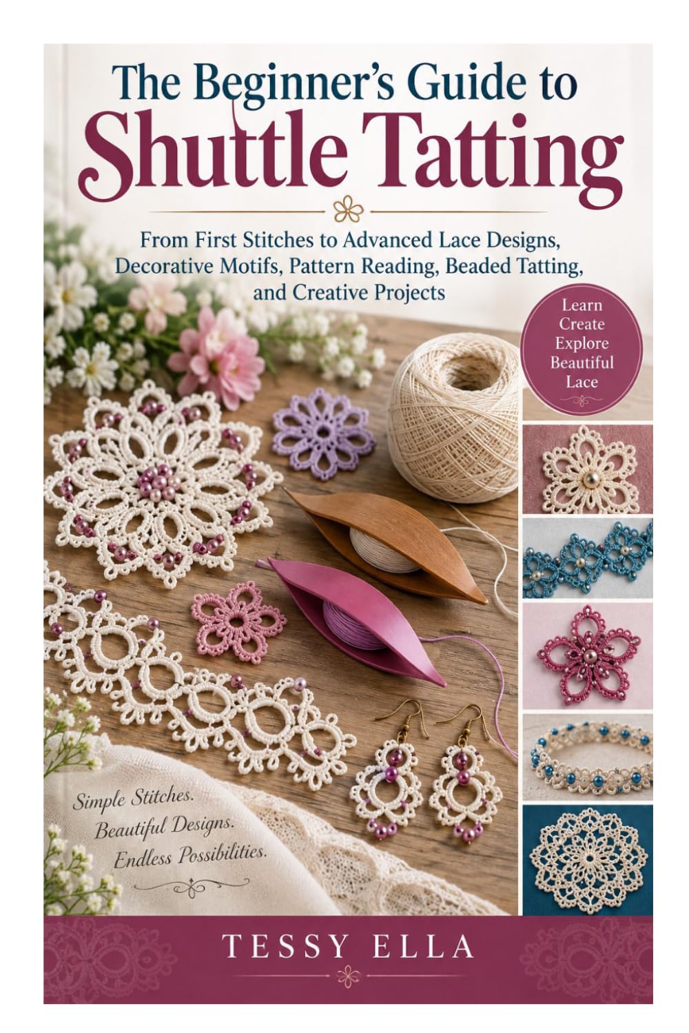 The Beginner’s Guide to Shuttle Tatting: From First Stitches to Advanced Lace Designs, Decorative Motifs, Pattern Reading, Beaded Tatting, and Creative Projects baixar livro de graça