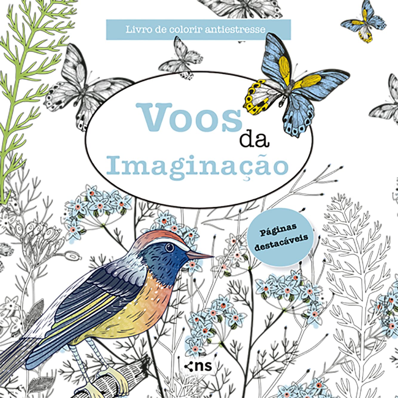 Voos da Imaginação - Livro de Colorir Antiestresse: Folhas destacáveis