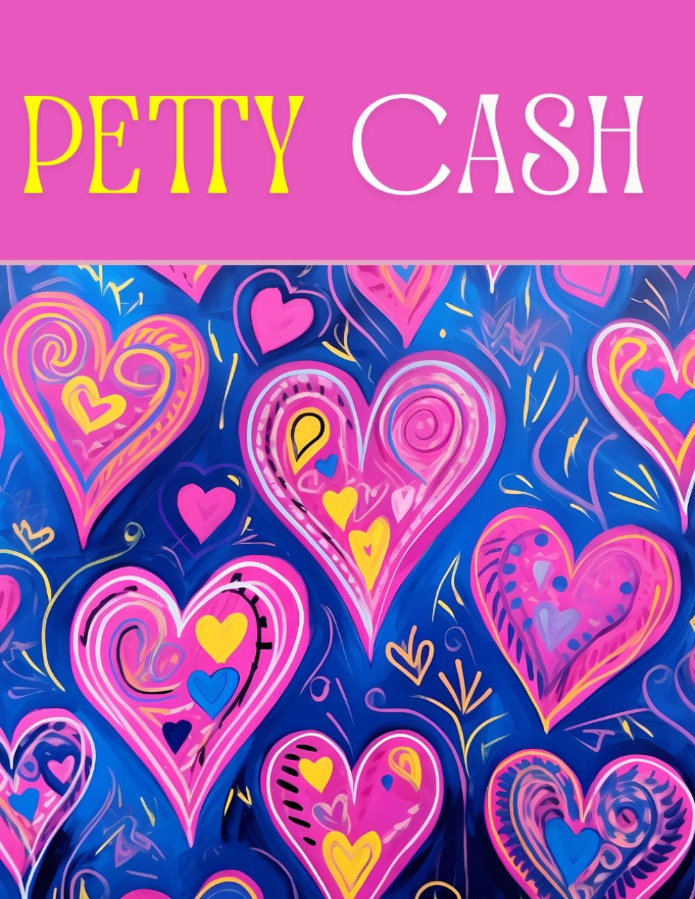 Petty Cash Log Book: Daily Cash Flow Ledger Book for Financial Tracking | 2700+ Entries | Setup and Policy Records, Monthly Reconciliation, Mileage,... Transfer and More | Neon Pink Heart Swirls baixar livro de graça