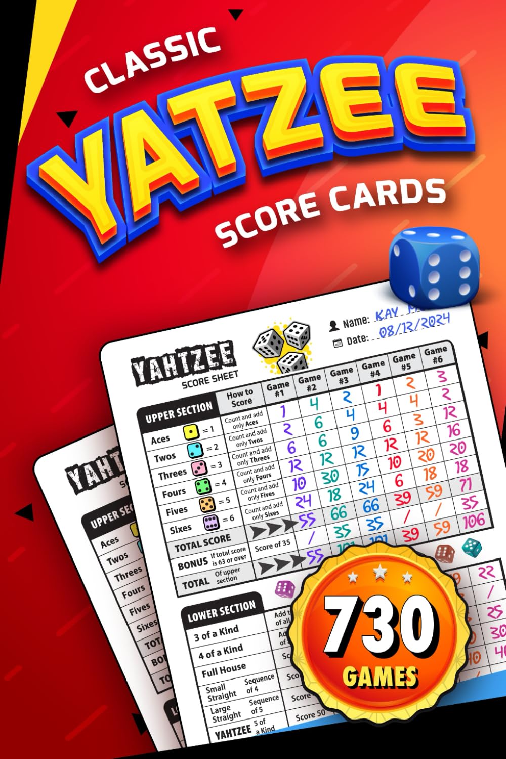 capítulo por capítulo baixar Classic Yatzee Score Cards: Portable Score Book For Scorekeeping, Triple Yatzee Score Pads