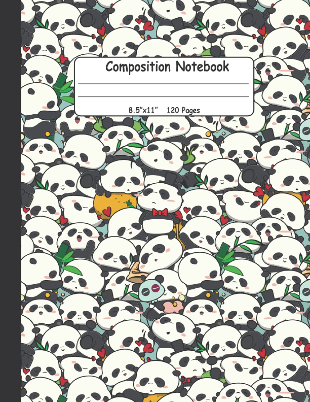 Composition Notebook For Cute Animal Lovers: Cute Pandas Cover Design, Wide Ruled, 8.5 x 11, 120 Pages, For kids, teens, and adults (Composition Notebooks) baixar livro de graça