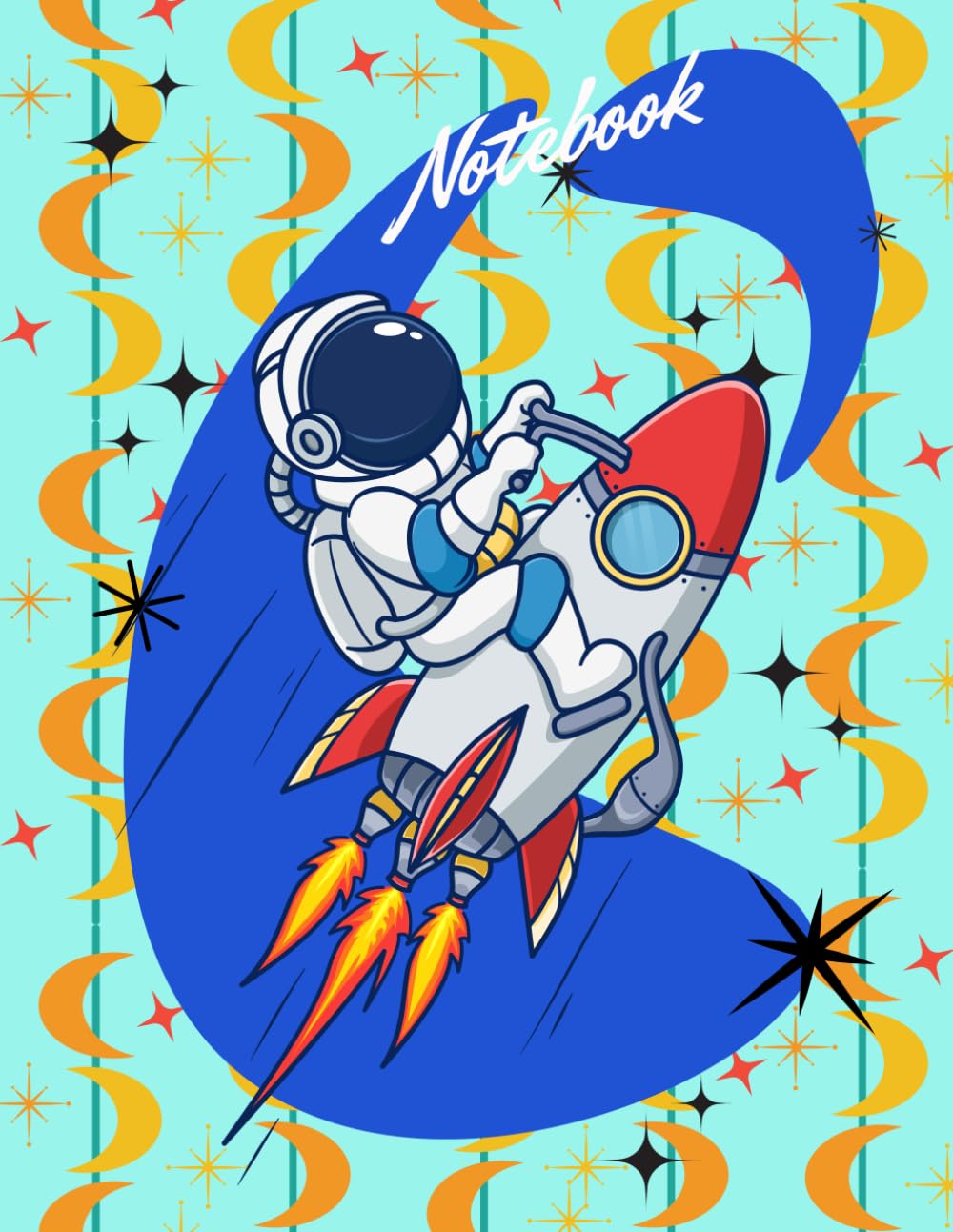 ler totalmente Rocketship Notebook: Spaceship Composition Journal Wide Ruled Lines 8.5" x 11" Primary Journal for Boys and Girls 100 Pages