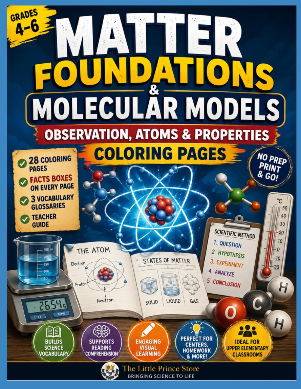 Matter Foundations & Molecular Models: Observation, Atoms & Properties Coloring Pages baixar o livro de graça