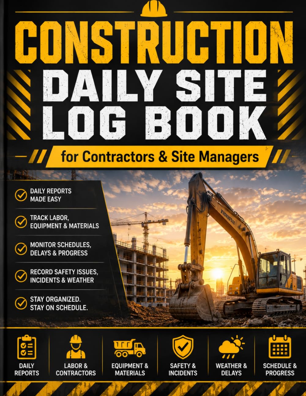 Construction Daily Site Log Book for Contractors & Site Managers: Professional Construction Journal to Track Daily Progress, Delays, Inspections and Site Activities baixar livro de graça