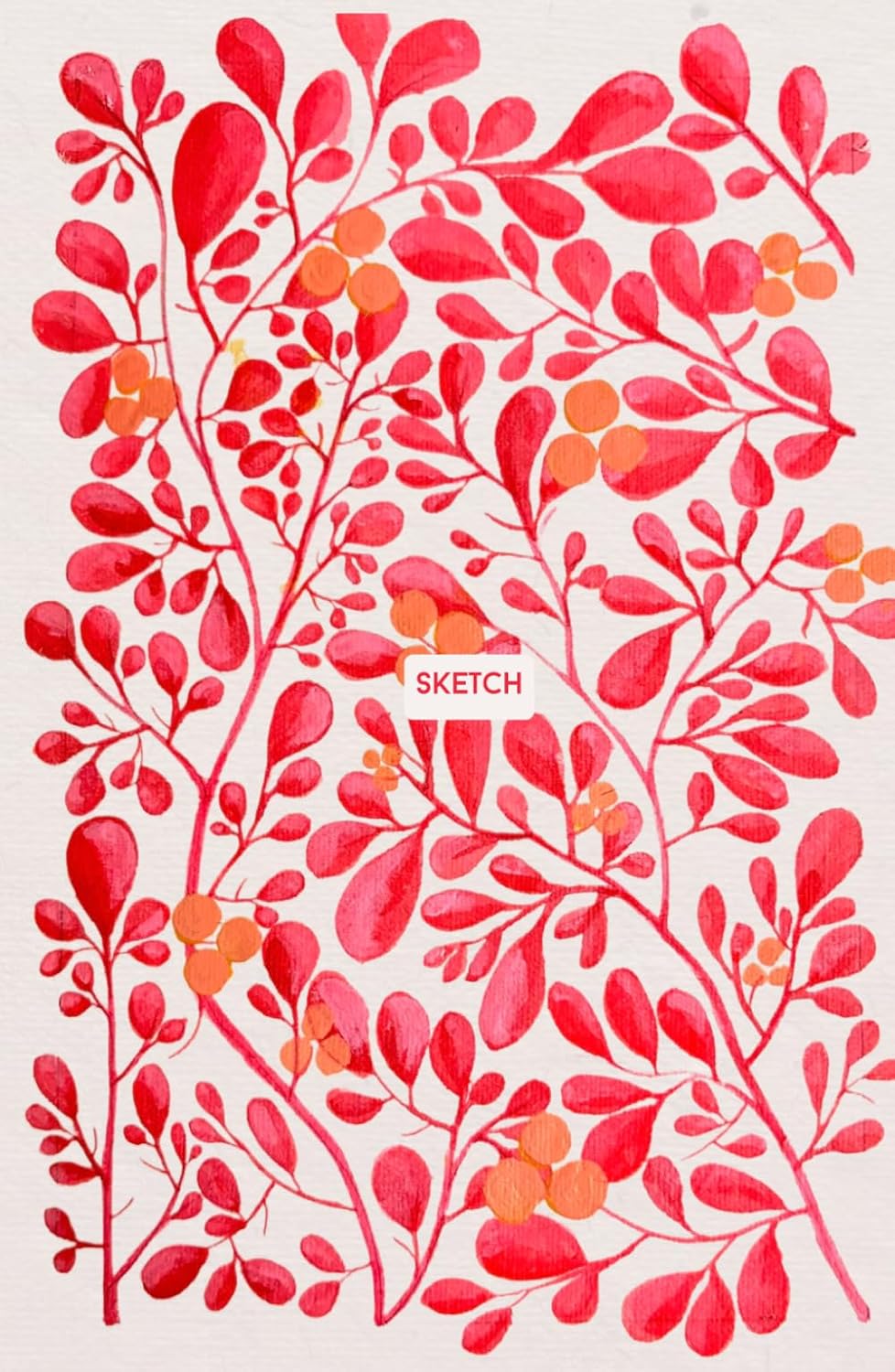 Scribble Sketchbook: Blank Book for Drawing and Doodling: A5 Hardcover Sketch Pad with Red Botanical Cover for Artists, Students, and Doodlers baixar o livro de graça