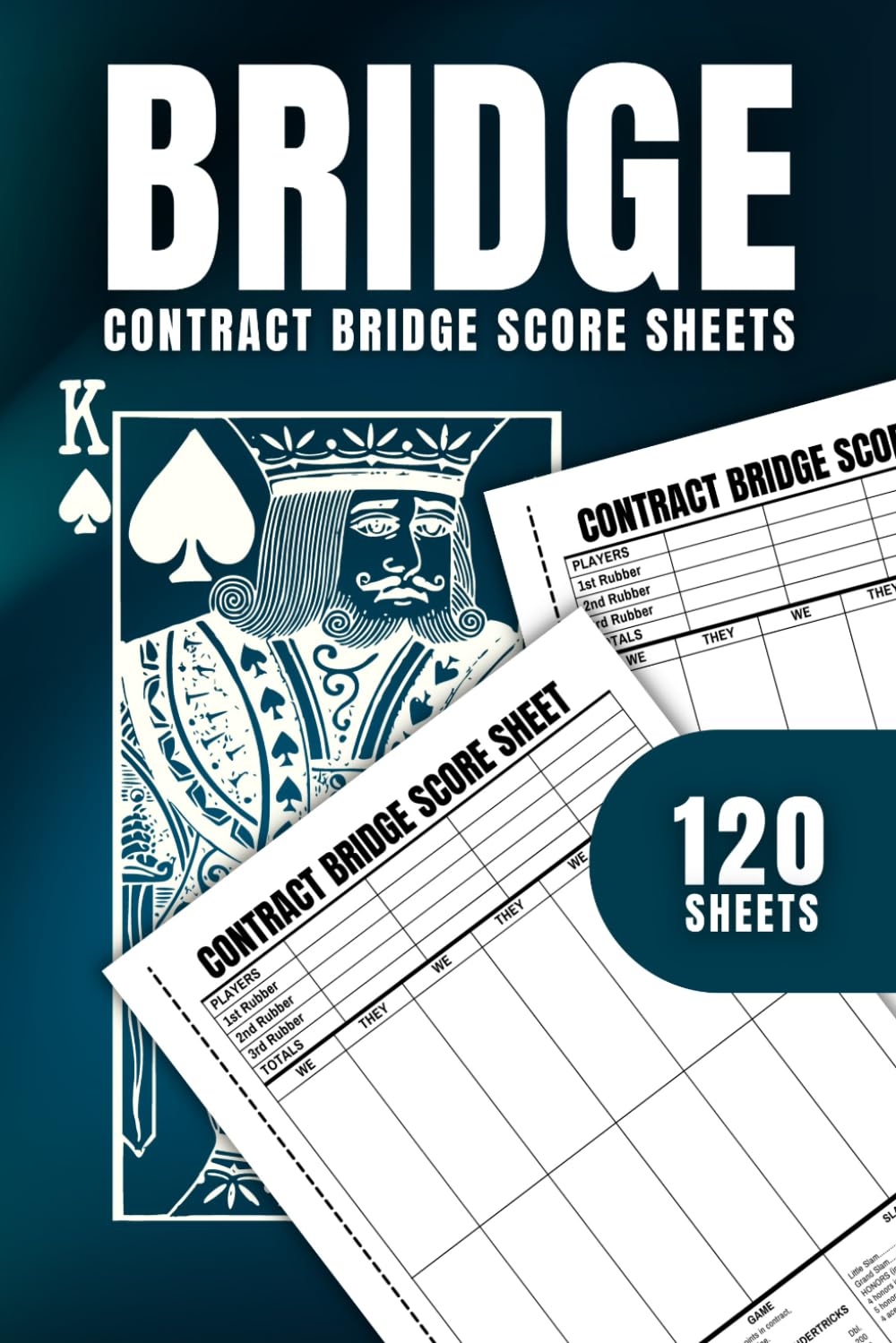 ler totalmente Bridge Score Sheets: 120 Scorecards Book for Contract Bridge | Scoring Notebook