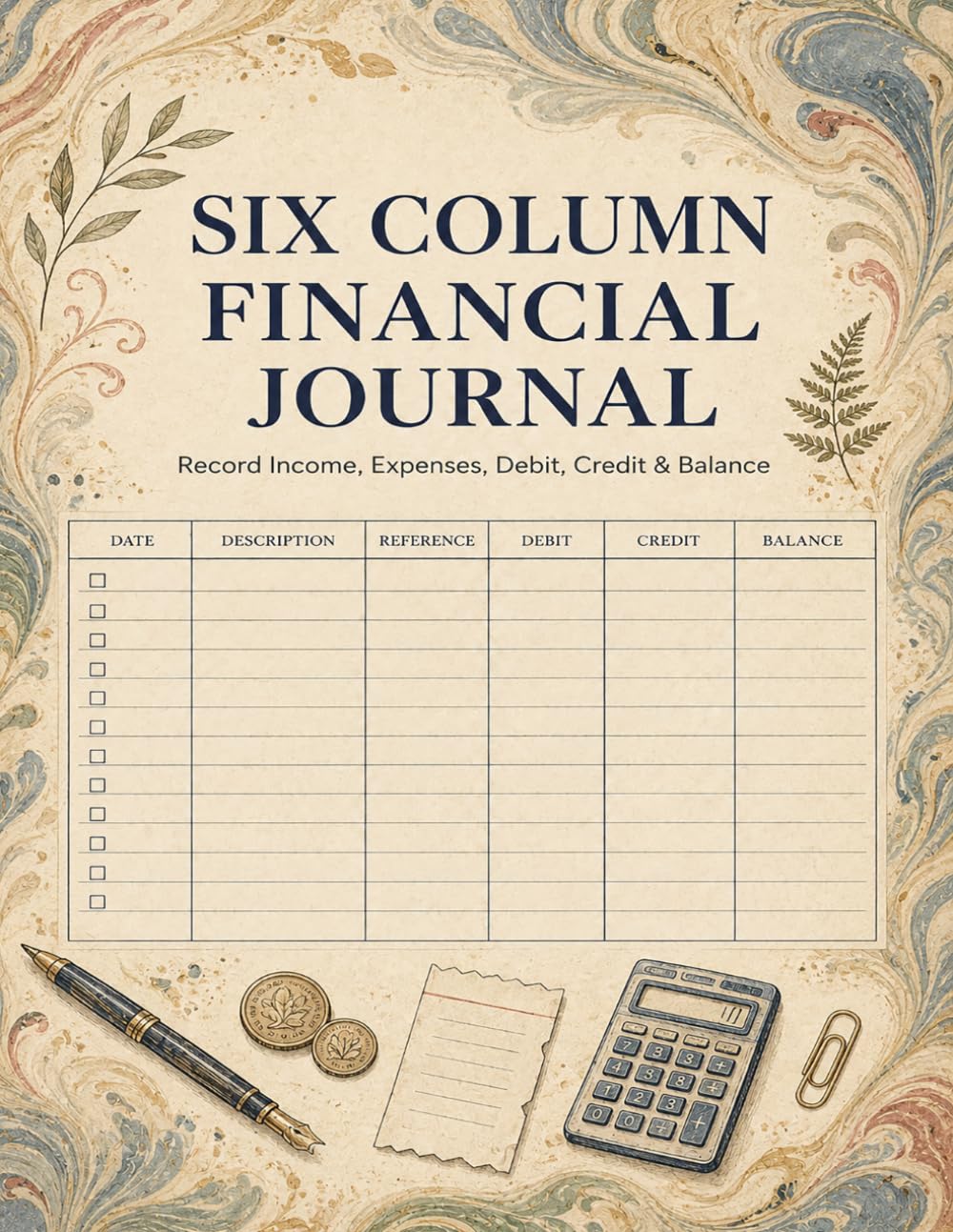 capítulo por capítulo baixar Six Column Financial Journal: Structured bookkeeping record for households and businesses to monitor earnings, spending, payments, and running balances