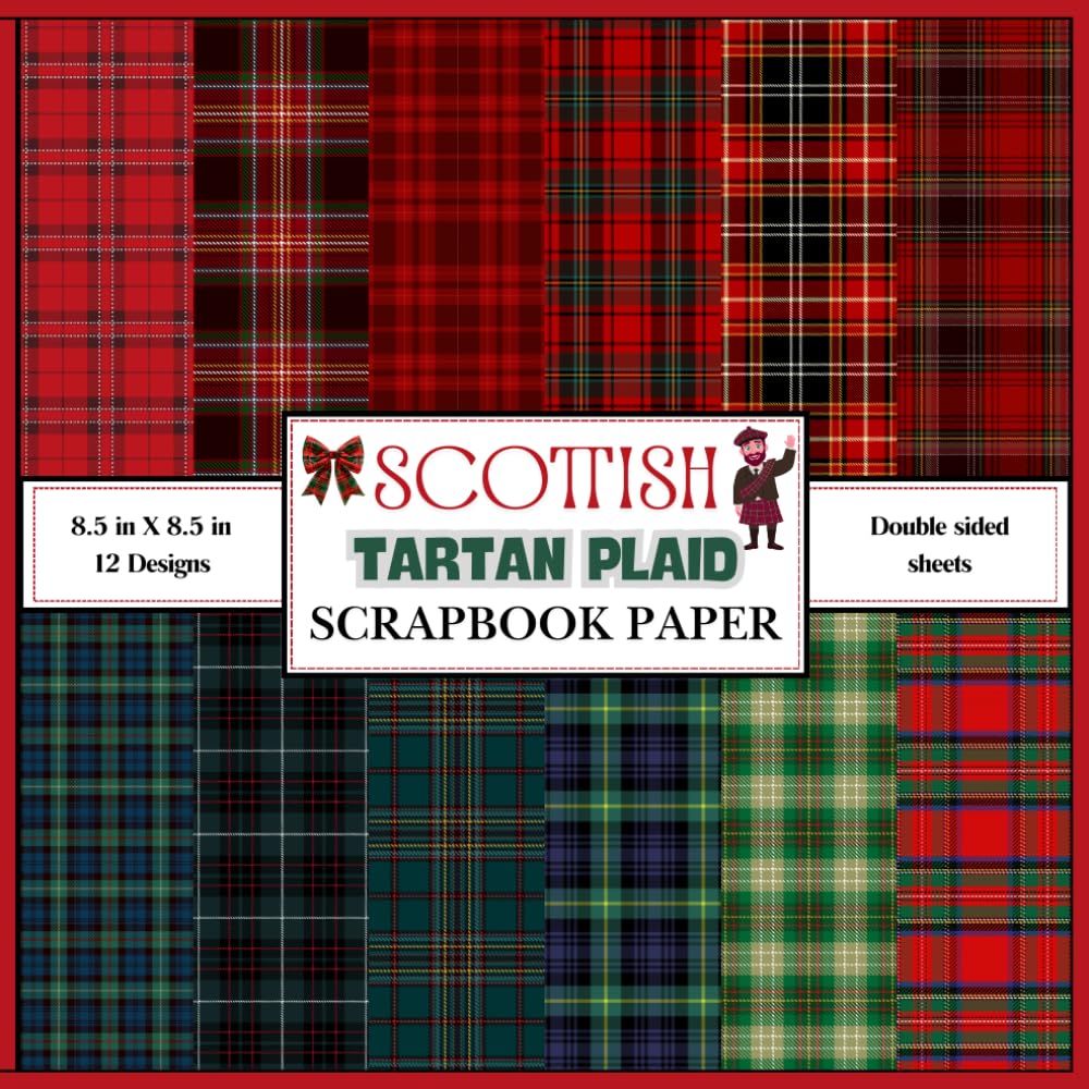 capítulo por capítulo baixar Scottish Tartan Plaid Scrapbook Paper: Double sided red and green checkered Patterns for Scrapbooking, Junk Journals, Card Making, Collage, Decoupage, Crafts and DIY Projects
