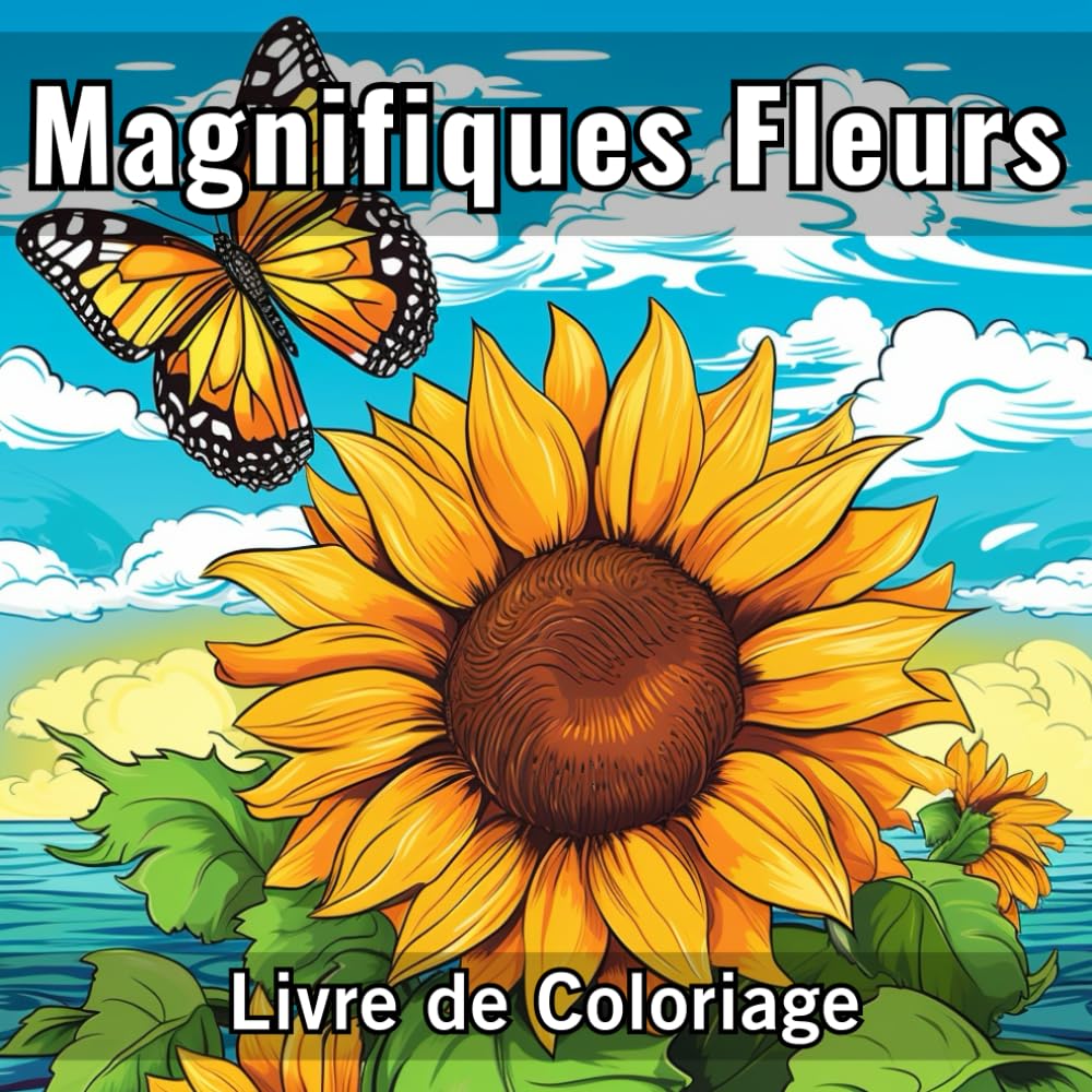 Magnifiques Fleurs: Livre de Coloriage pour Adultes, Débutants, Personnes âgées et Enfants avec Grands Dessins Faciles à Colorier. 50 Dessins Floraux... et la Réduction du Stress (French Edition) baixar livro de graça