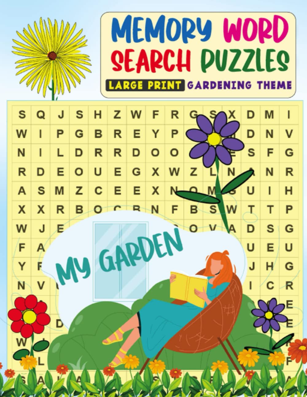 Memory Word Search Puzzles - Large Print - Gardening Theme: Wordsearch Book with a collection of 100 Fun and Relaxing Word Find Games about Gardens, Flowers and Plants baixar livro de graça