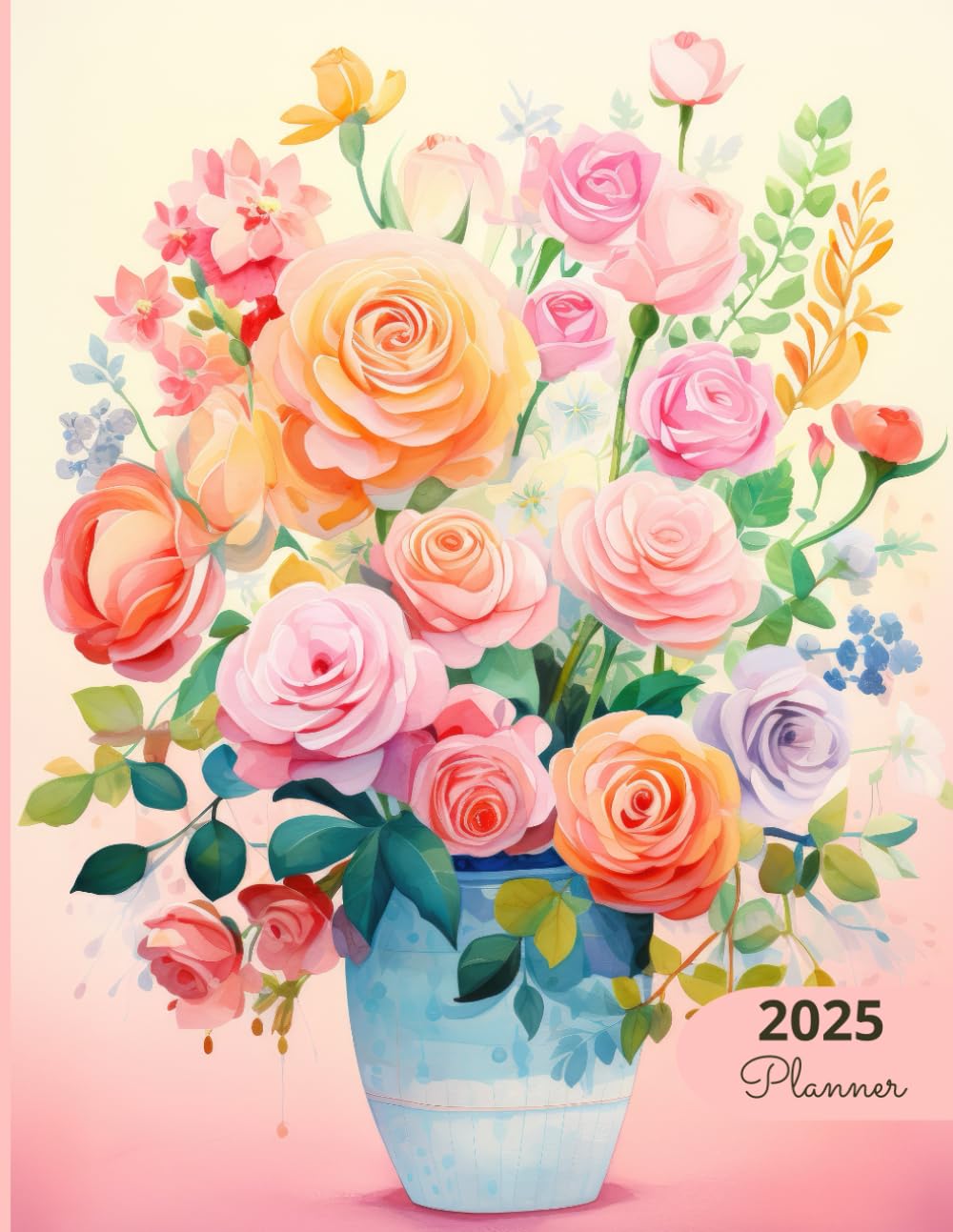 2025 Planner: Soft Florals Vase of Roses: Stylish Weekly and Monthly Organization baixar livro de graça
