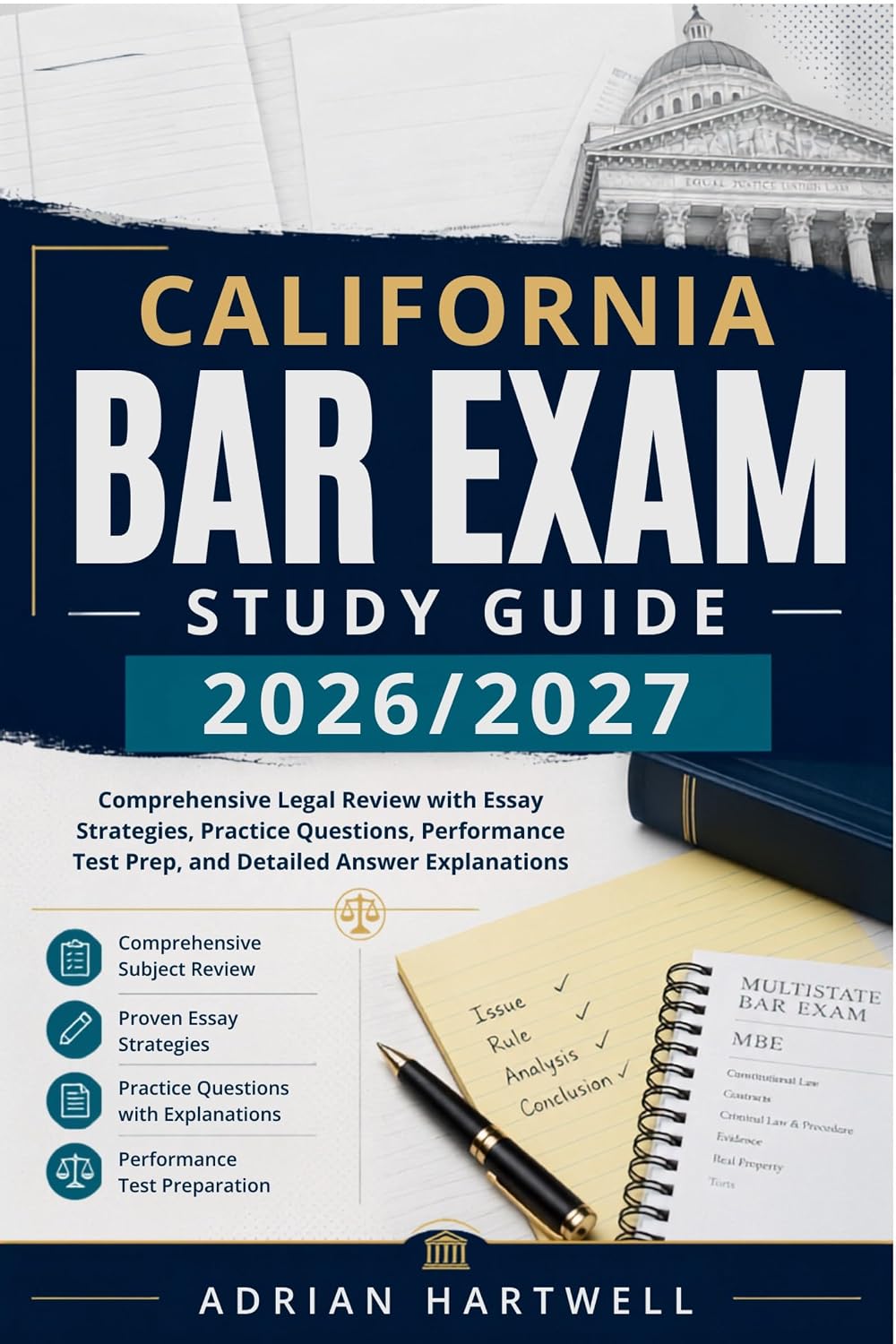 ler totalmente CALIFORNIA BAR EXAM STUDY GUIDE 2026/2027: Comprehensive Legal Review with Essay Strategies, Practice Questions, Performance Test Prep, and Detailed Answer Explanations (English Edition)