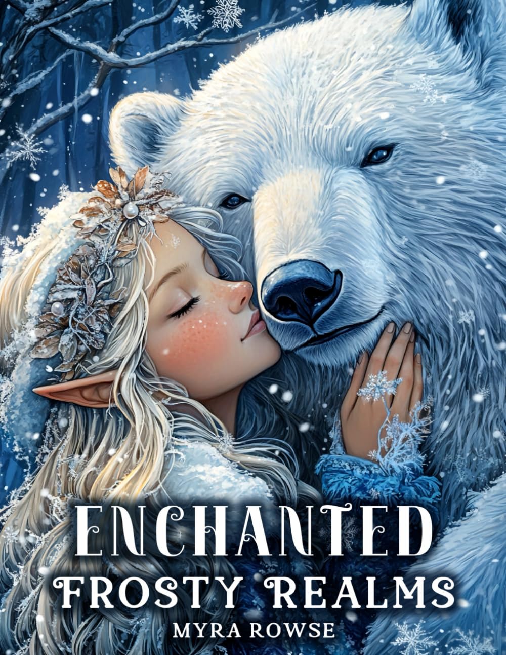 ler totalmente Enchanted Frosty Realms: A Fantasy Winter Wonderland Coloring Book for Adults and Teens