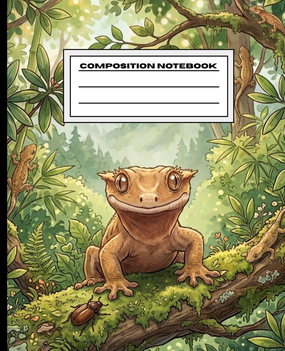 Crested Gecko Composition Notebook: Lined Wide Ruled for School, Notes & Writing: Reptile Lover Gift | 7.5" x 9.25" Composition Book for Students, Journaling & Everyday Writing baixar o livro de graça