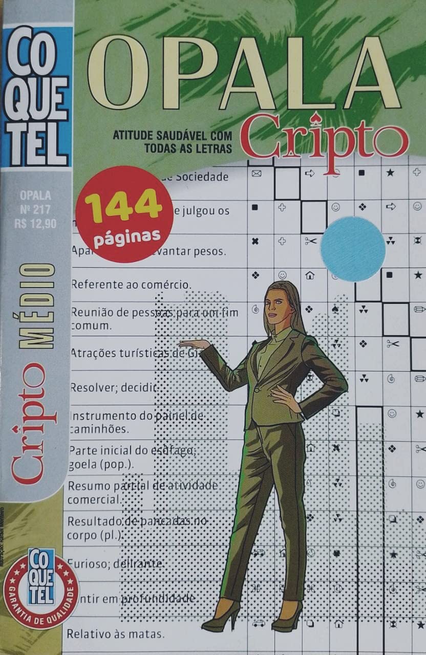 ler totalmente Opala Cripto 217 - Palavras Cruzadas Coquetel - Nivel Médio