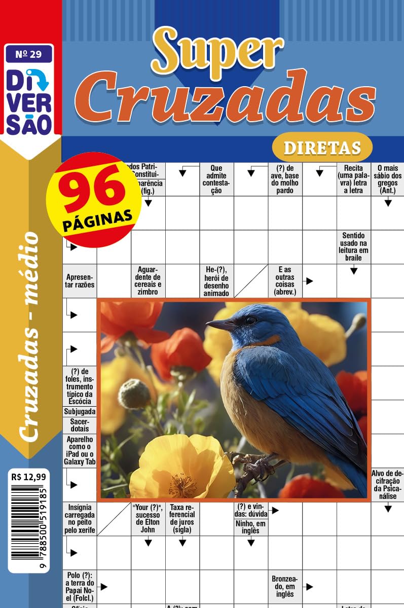 Livro Diversão Super Palavras-Cruzadas Diretas 29: Nível médio