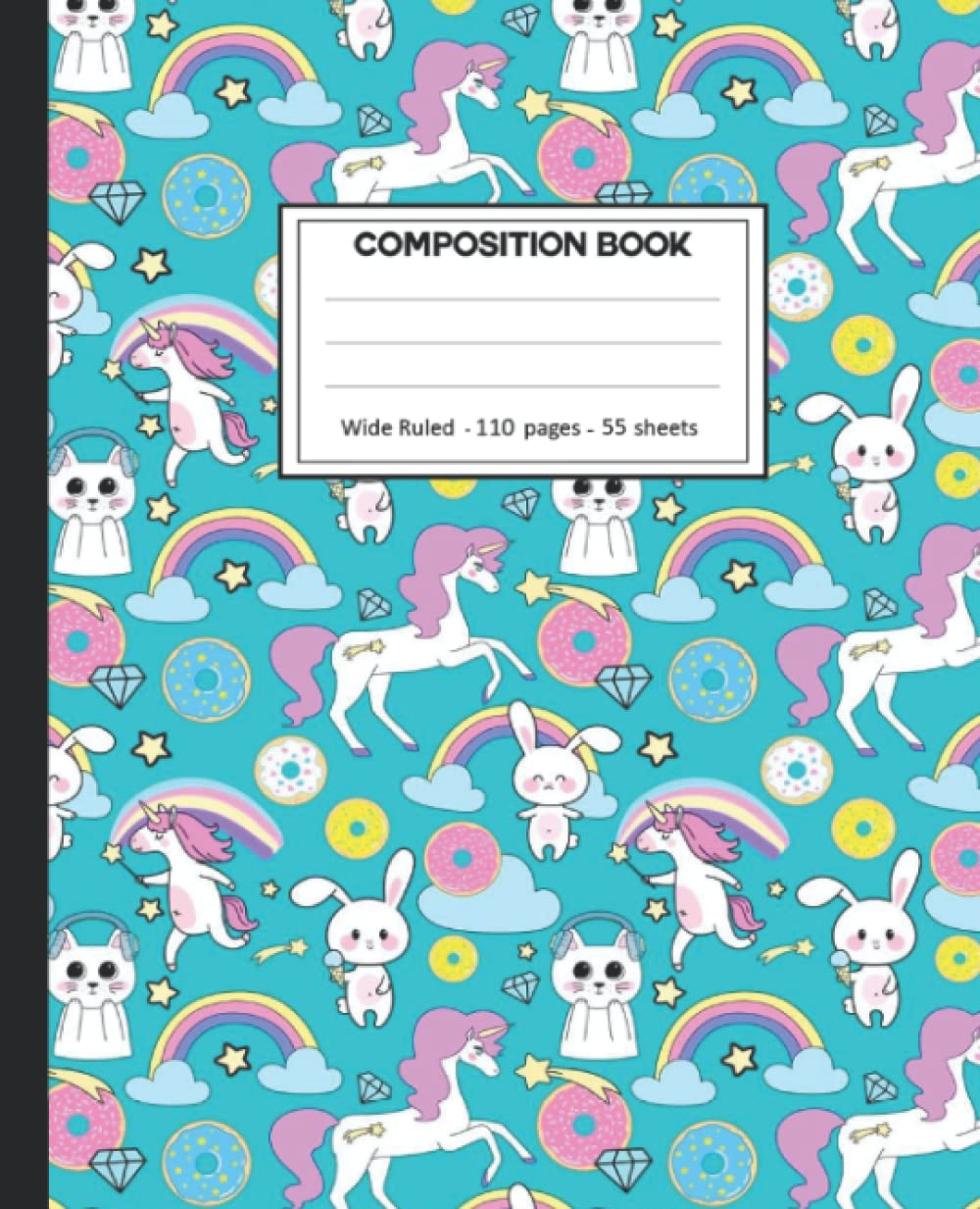 Composition Notebook: Donuts Wide Ruled Blank Lined Composition Book Journal (7.5 x 9.25 in) Cute Notebooks for Girls Teens Kids School Planner Diary Writing Notes. baixar livro de graça