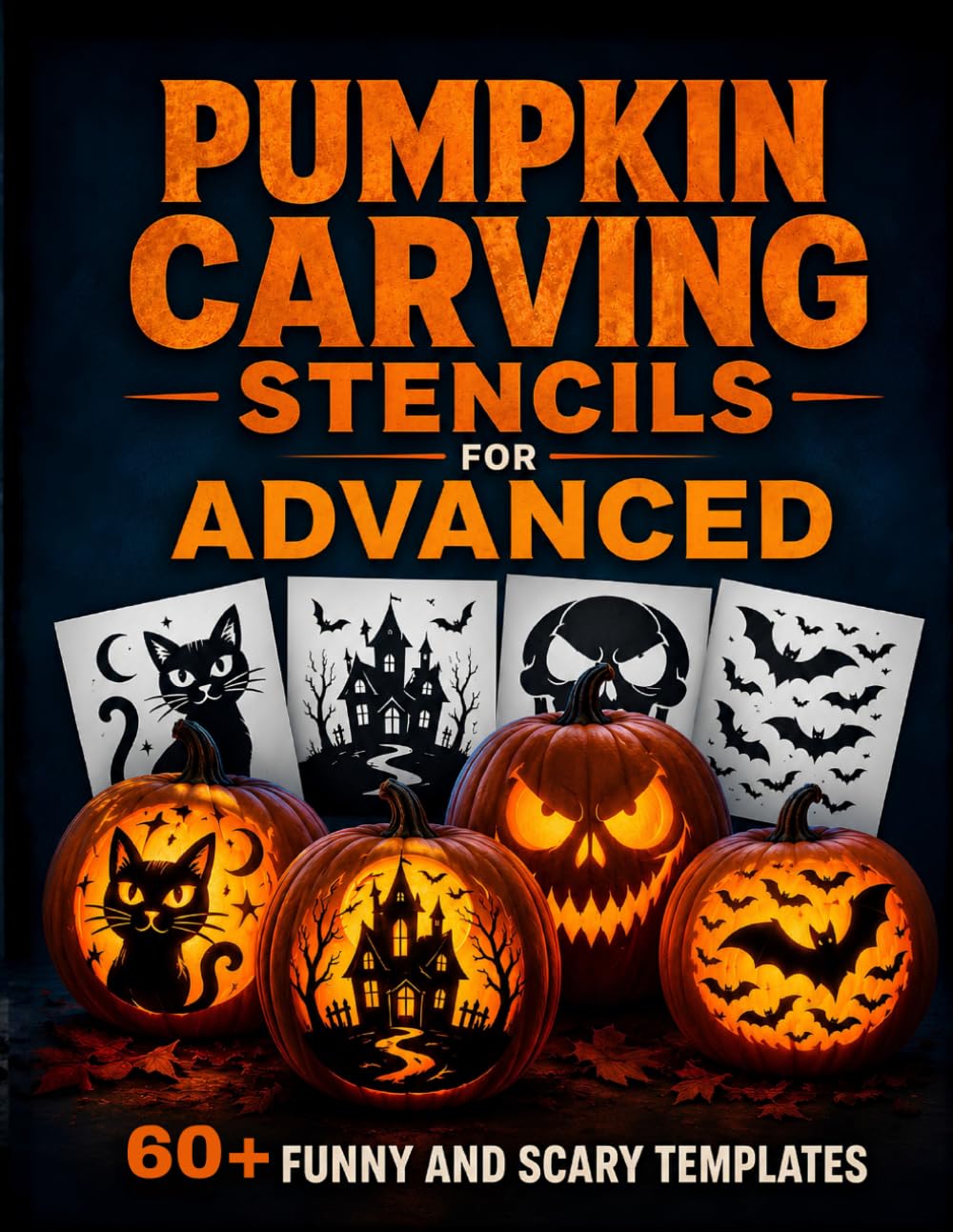 ler totalmente Pumpkin Carving Stencils For Advanced: 60+ Detailed Templates for Jack-o'-Lantern Art and Halloween Party Decorations | DIY Projects For Adults and Teens