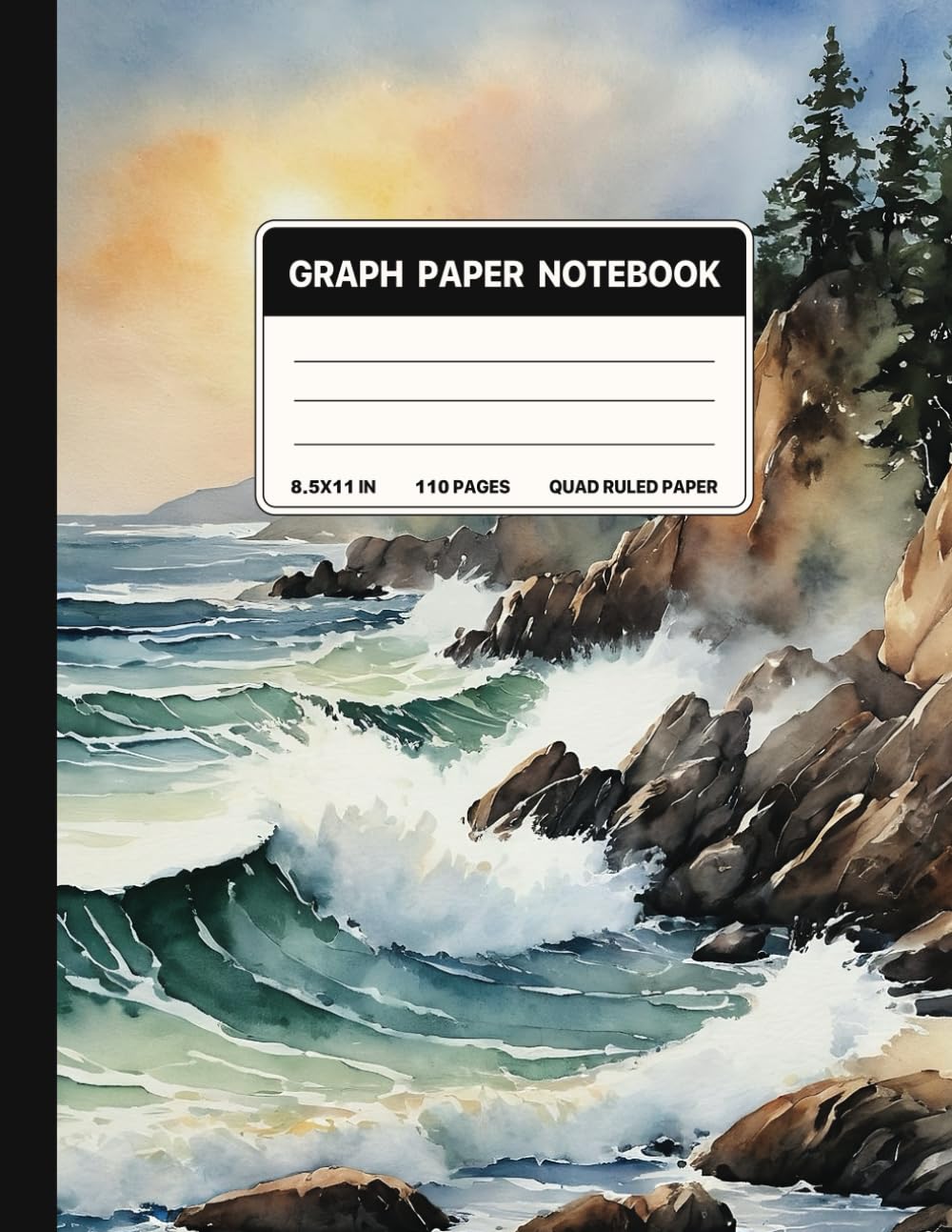 capítulo por capítulo baixar Graph Paper Composition Notebook: Quad Ruled 5x5 Waves Crashing On Rocks Nature Landscape Watercolor Painting. For Students. College, School, Office & Work