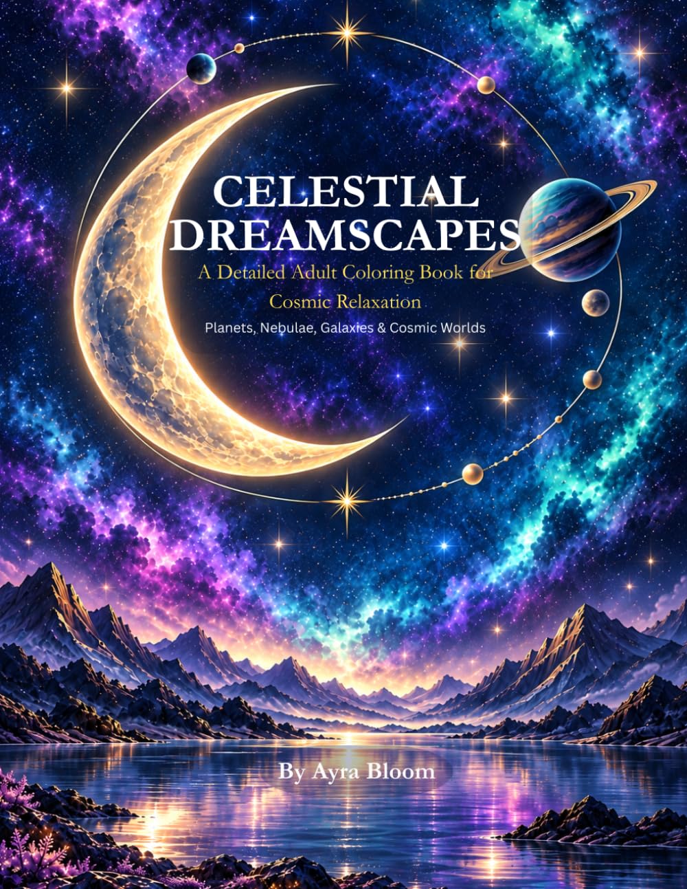 Celestial Dreamscapes: A Detailed Adult Coloring Book for Cosmic Relaxation