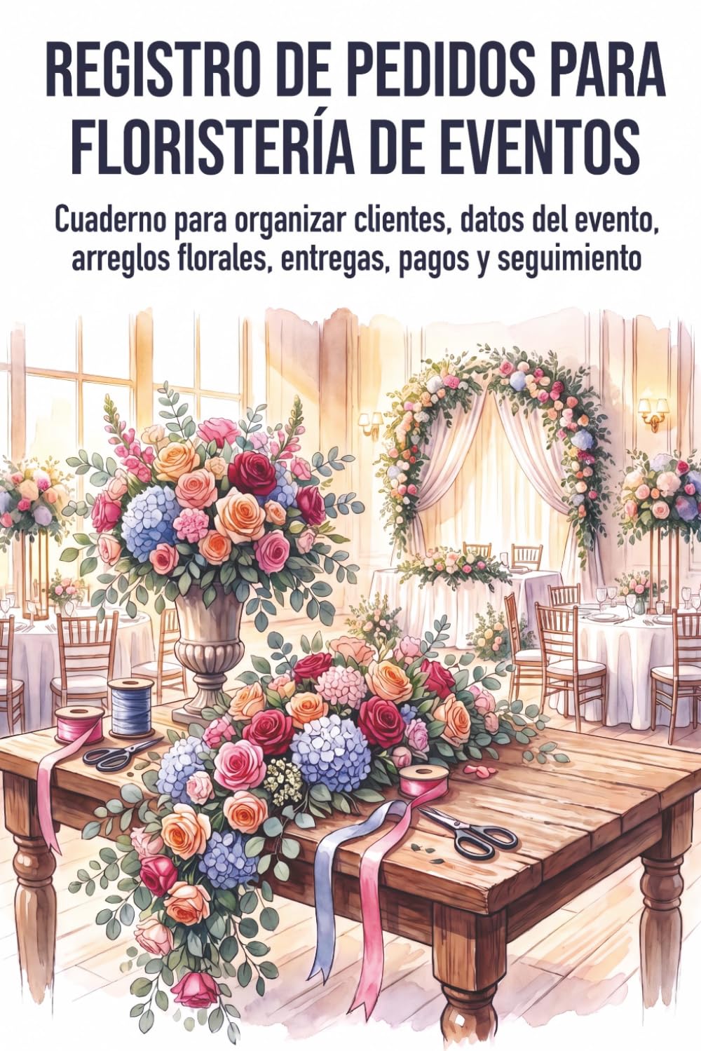 Registro de pedidos para floristería de eventos: Cuaderno para organizar clientes, datos del evento, arreglos florales, entregas, pagos y seguimiento (Spanish Edition) baixar o livro de graça