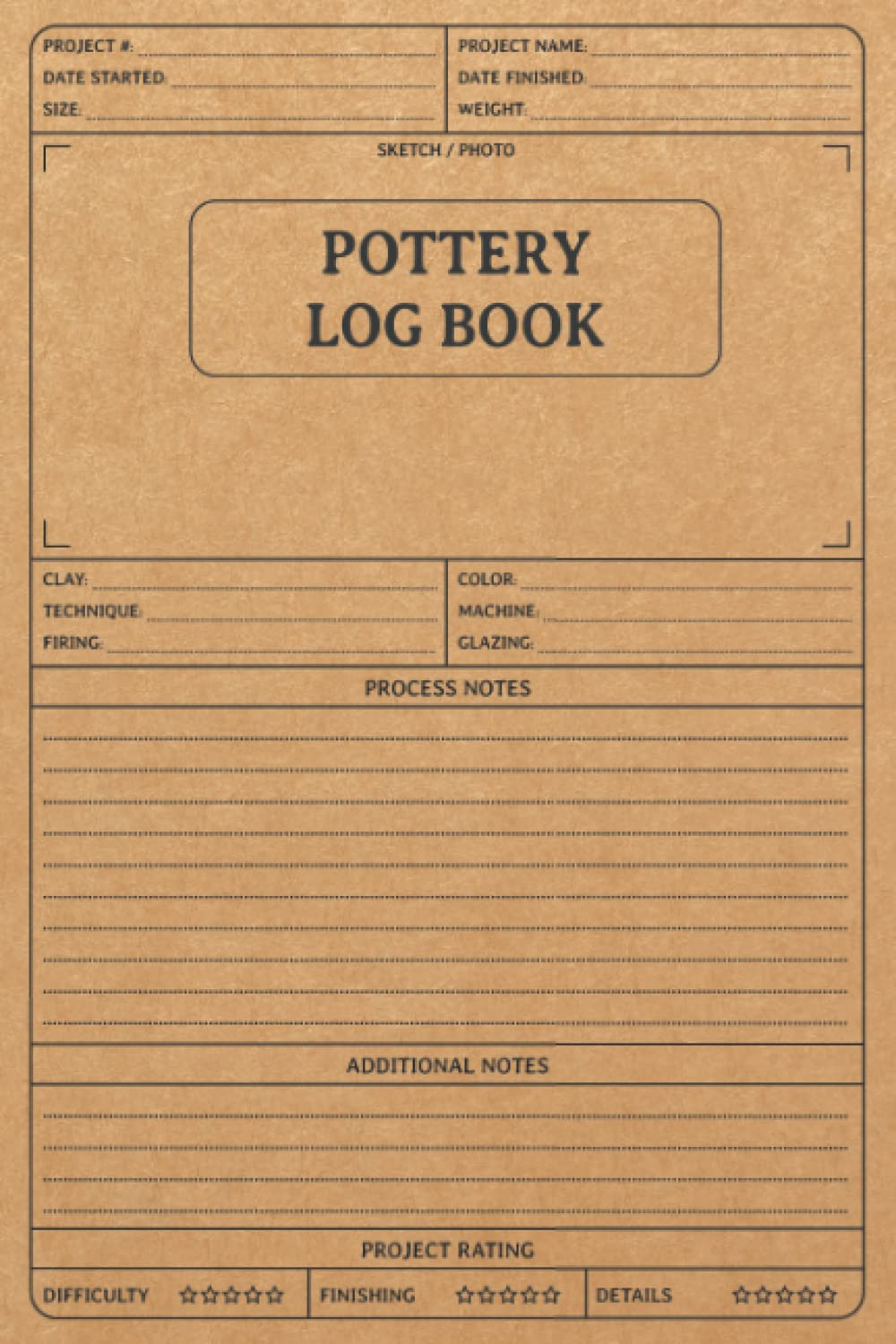 ler totalmente Pottery Log Book: Track your Pottery Projects & Process