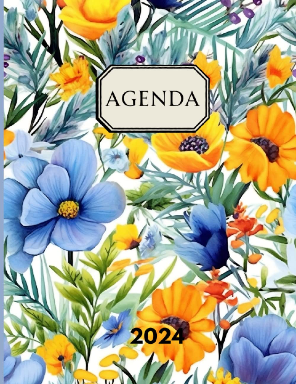 Agenda 2024: Semainier, Planificateur hebdomadaire, Format 17x22 cm, 112 pages sur papier crème 90g/m², floral (French Edition) baixar livro de graça