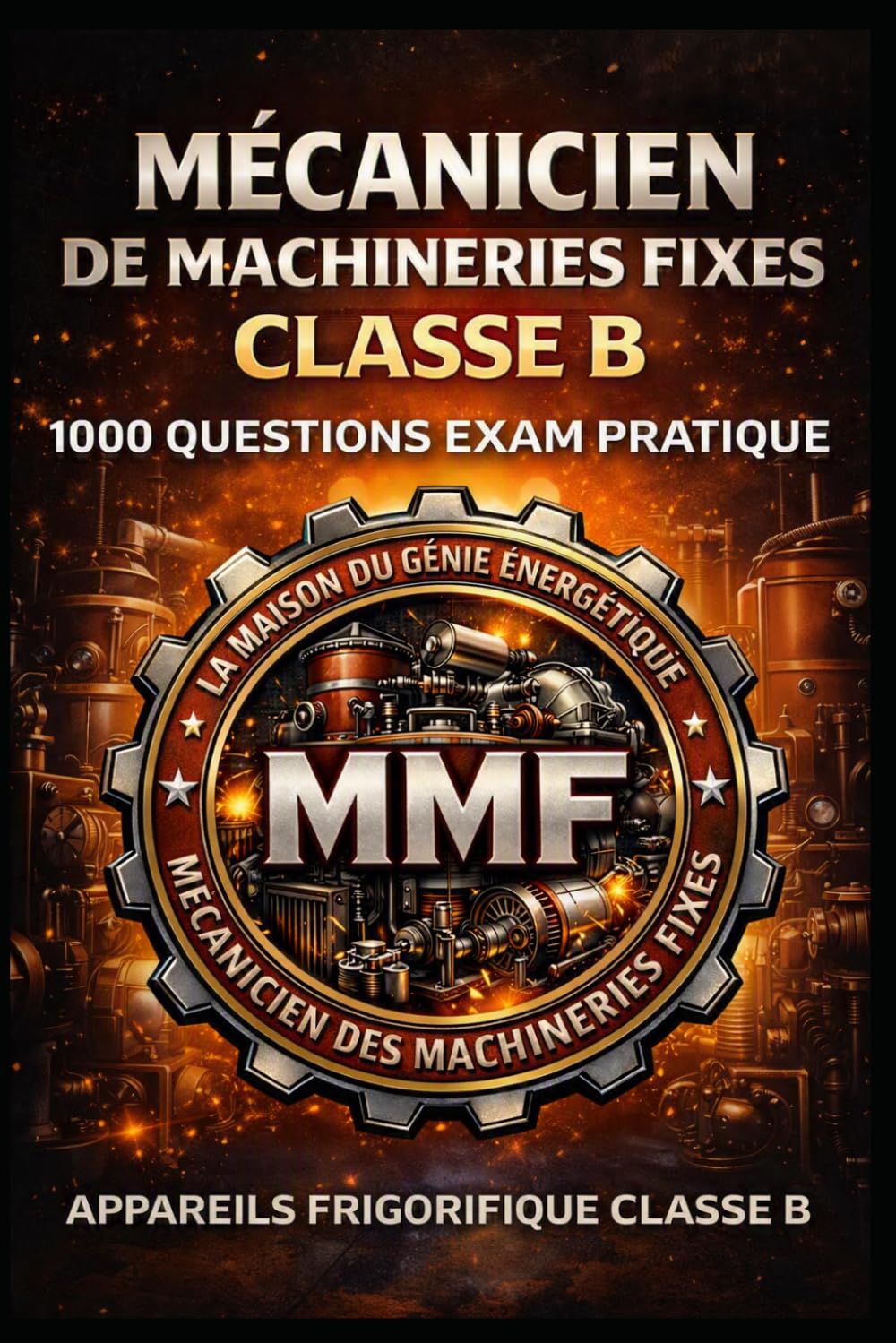 MÉCANICIEN DE MACHINERIES FIXES CLASSE B : 1000 QUESTIONS EXAM PRATIQUE: APPAREILS FRIGORIFIQUE CLASSE B (French Edition)